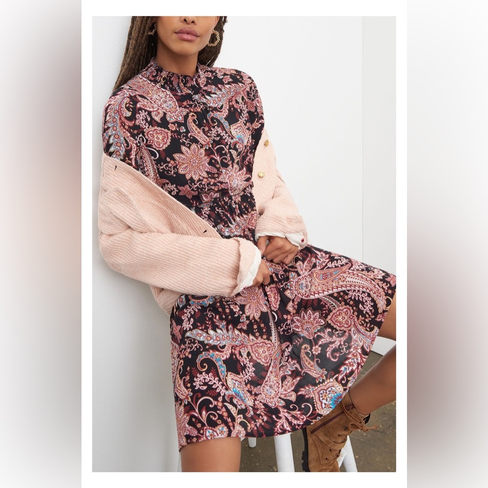Anthropologie Cady Paisley Print Tunic Dress NWT